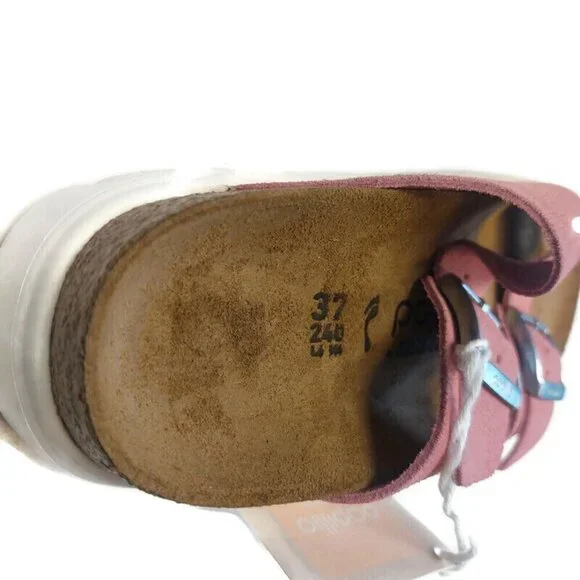 Papillio By Birkenstock Arizona Chunky Suede Sandals Womens 6 Candy Pink Narrow - Picture 2 of 8